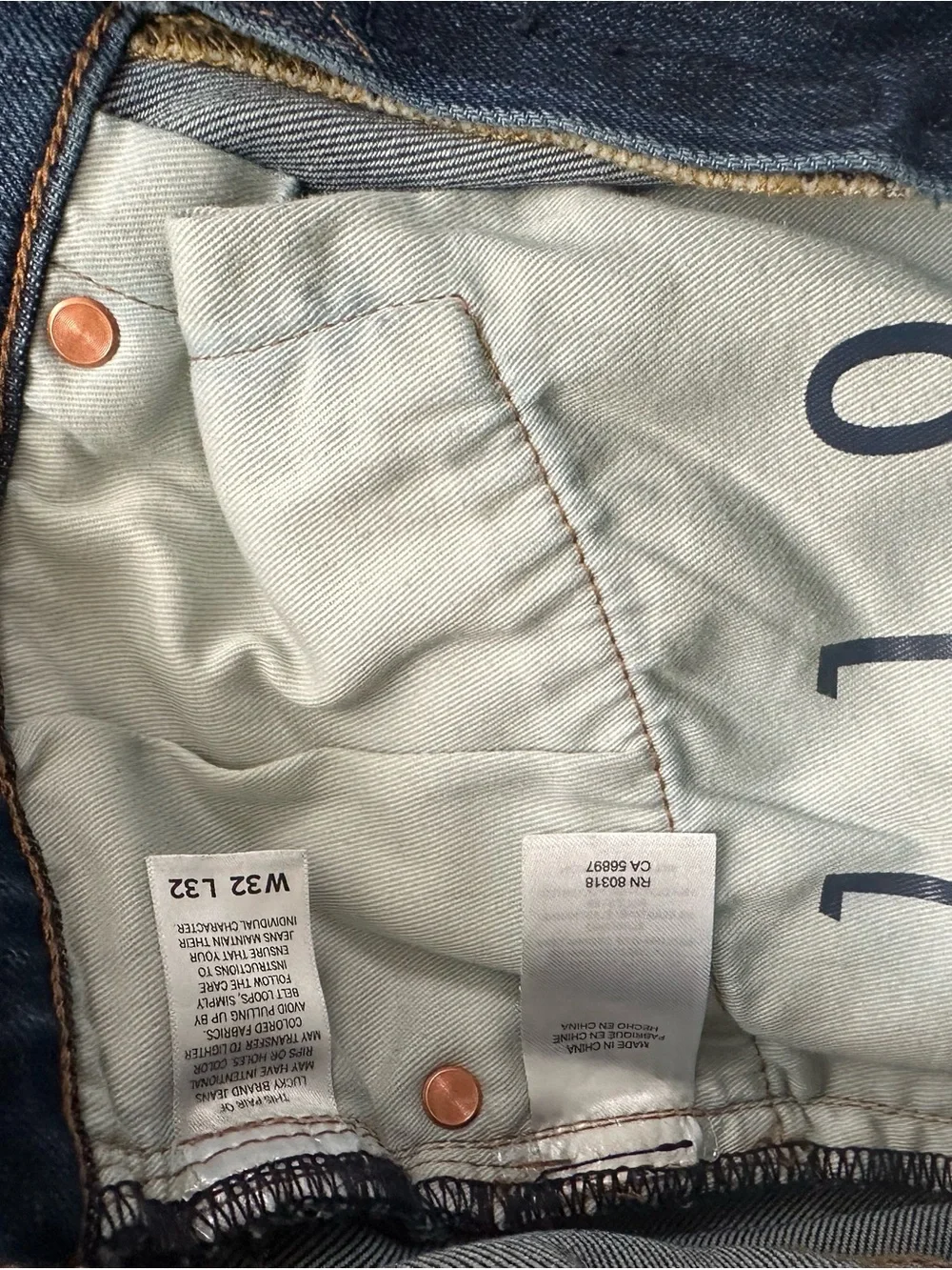 Lucky Brand 110 Slim Men’s Jeans W32 L32 Medium Wash Stretch Denim